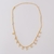 Colar Choker Elos Groumet com Corações Pendurados no Dourado na internet