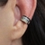 Brinco Piercing com 5 Fileiras Cravejadas no Ródio Negro