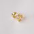 Brinco Argolinha Lisa com Faixa de Cristais Negros no Dourado - comprar online