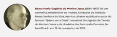 Banner da categoria Beato Maria-Eugênio do Menino Jesus