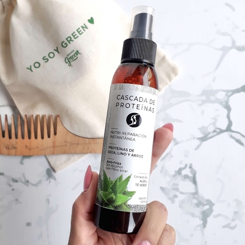 Cascada de proteínas con aloe y té verde - Más Volumen - Frenzzi