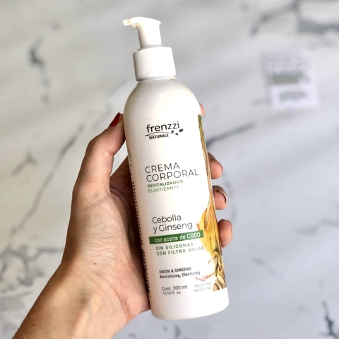 Crema Corporal de Cebolla y Ginseng - Pieles secas y apagadas - Frenzzi