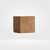 Champú sólido de color marrón en forma de cubo, ideal para cabello dañado y seco.