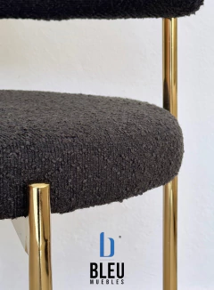 Silla Bouclé - Dorado/Negro