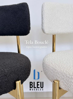 Imagen de Silla Bouclé - Dorado/Negro