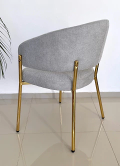 Silla Glam con brazos - Gris