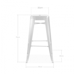 Imagen de Banco tipo Tolix 76cm – Blanco
