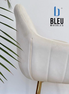 Imagen de Silla Velvet con brazos – Beige