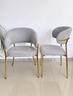 Imagen de Silla Glam con brazos - Gris
