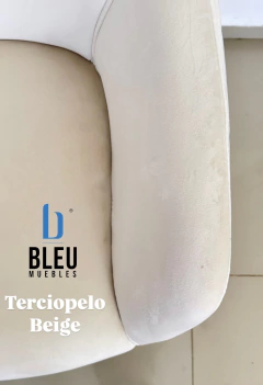Silla Velvet con brazos – Beige - comprar en línea