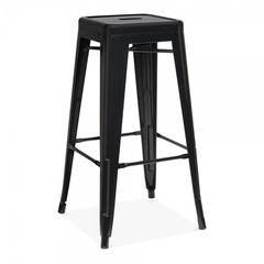 Banco tipo Tolix 66cm – Negro - Bleu Muebles