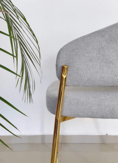 Silla Glam con brazos - Gris - comprar en línea