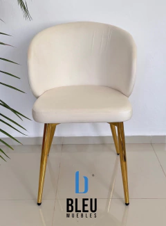 Silla Velvet Ari – Beige - Bleu Muebles