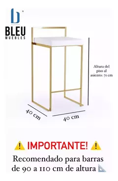 Banco Gold - Negro - Bleu Muebles