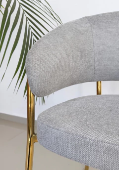 Silla Glam con brazos - Gris - tienda en línea