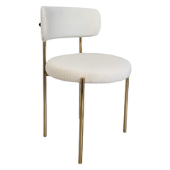 Silla Bouclé - Dorado/Blanco - comprar en línea