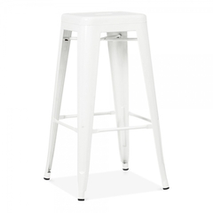 Banco tipo Tolix 76cm – Blanco - comprar en línea