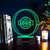 Luminária LED 3D de Mesa - Logotipo Personalizado - Torus - Presente Criativo - Art Soleil