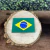 Bandeira do brasil emborrachada verde