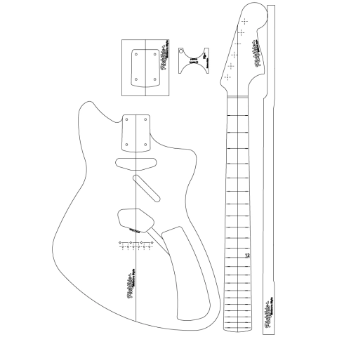 Fender Meteora guitar template