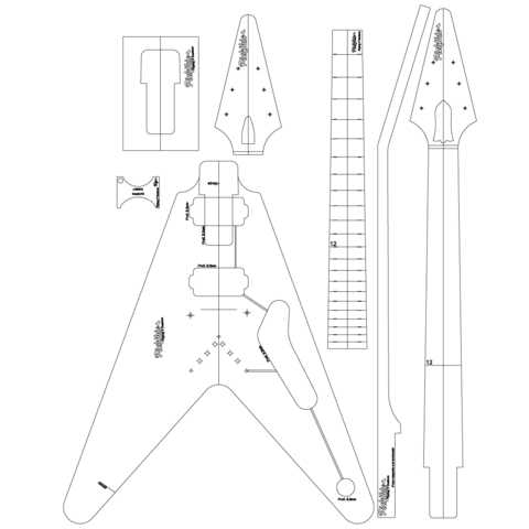 Gibson Flying V custom Template