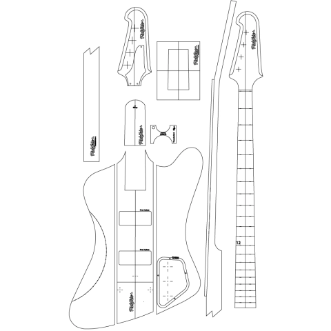 Gibson Thunderbid bass template