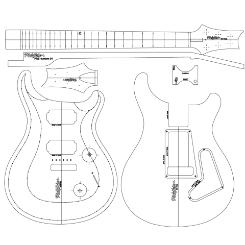 PRS Custom 24 guitar template