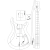 PRS SE Standard 22 guitar template