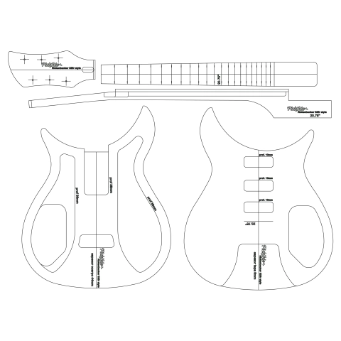Rickenbacker 325R style guitar template
