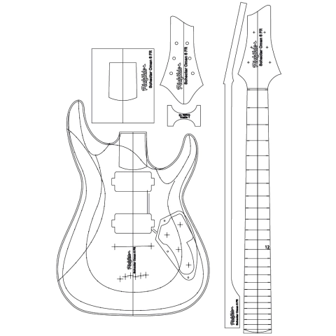 Plantilla Schecter Omen 6 FR style
