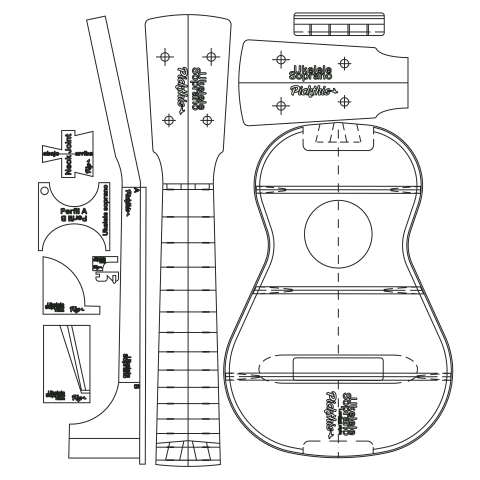 Ukulele soprano template