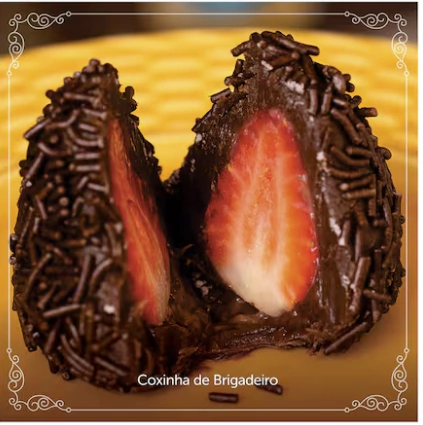 Coxinha de Brigadeiro com Morango