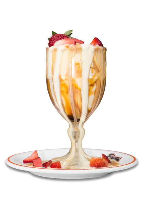 Taça Doce de Leite Creme e Morango