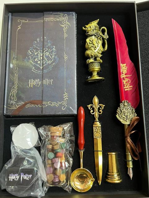 Set Pluma Harry Potter Con Libreta Lacre Rojo