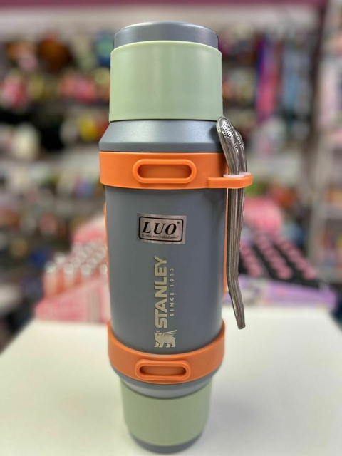 Termo Mate Stanley Duo - Verde/Naranja