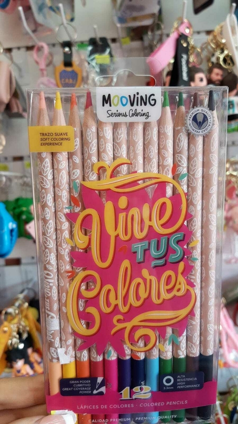 Lápices de colores-Mooving-Vive tus Colores-x12