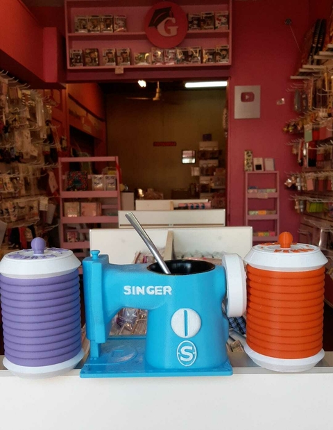 Set de Mate Costurera- Celeste