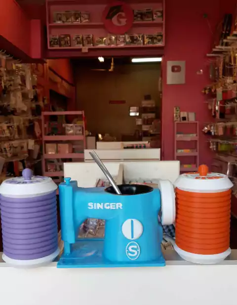 Set de Mate Costurera- Celeste