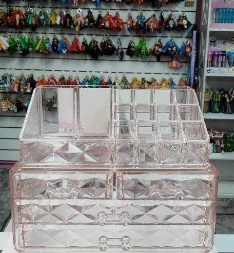Organizador de Escritorio desmontable Acrilico- Ibi Craft-Rosa Cristal