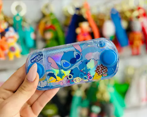 Juego De Agua Embocar Aros- Stitch Azul