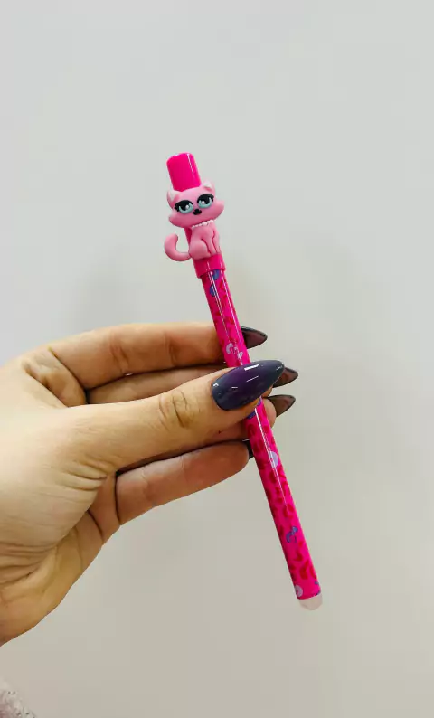 Lapicera Borrable- Barbie Gatito Rosa