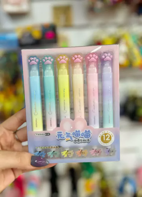 Resaltadores Doble Punta Gatito X12 - Twingo