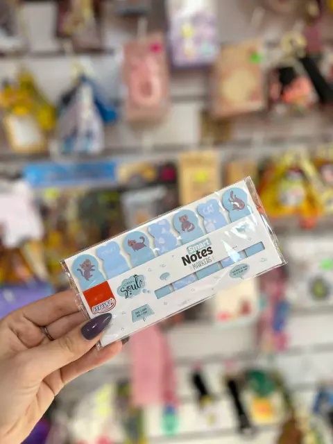 Señaladores Adhesivas x140 - Diseño Gatitos Celeste- BRW