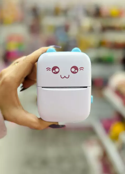 Mini Impresora Térmica Portátil Bluetooth Recargable- Celeste - comprar online