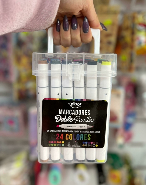 Marcadores Artísticos Doble Punta x24 - Talbot
