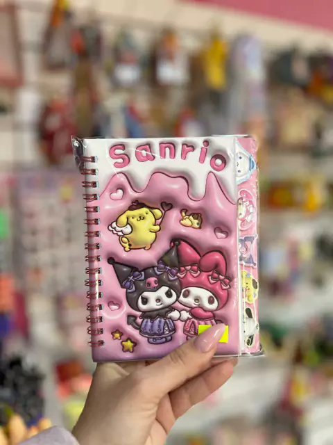 Anotador con Stickers- SanRio Kuromi y My Melody