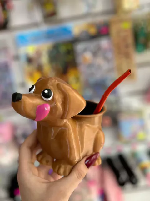 Mate 3D de Perro Salchicha- Marrón