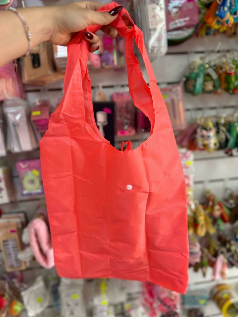 Bolsita de Supermercado 2 en 1- Rosa Flúo