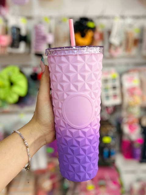 Vaso Glinda Tipo Starbucks- Rosa y Lila