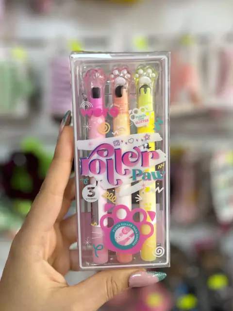 Doble Punta- Roller Paw- Roller + Resaltador Glitter- Cálidos